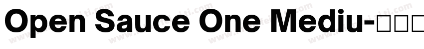 Open Sauce One Mediu字体转换